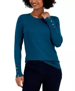 Свитер с рукавами на пуговицах JM Collection