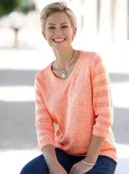 Свитер с рукавом 3/4 Classic Basics "Пуловер", цвет Lachs-Meliert