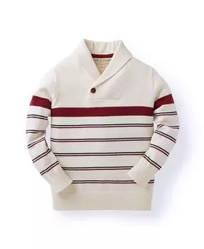 Свитер с шалевым воротником для маленьких мальчиков, для новорожденных Hope & Henry, коричневый