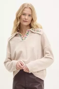 Свитер с шерстью Answear.Lab, бежевый