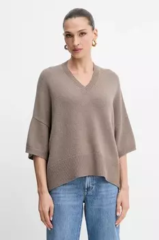 Свитер с шерстью Marella, коричневый