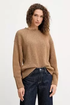 Свитер с шерстью Twinset, коричневый