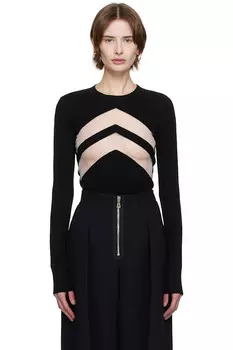 Свитер с шевронами Jean Paul Gaultier, черный