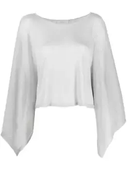 Свитер с широкими рукавами Fabiana Filippi, серебяный