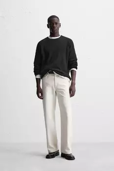 Свитер с текстурой в рустовом стиле ZARA, черный