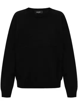 Свитер с тисненым логотипом DSQUARED2, черный