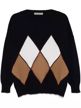 Свитер с узором аргайл D.Exterior, синий