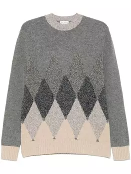 Свитер с узором аргайл-интарсия Ballantyne, серый