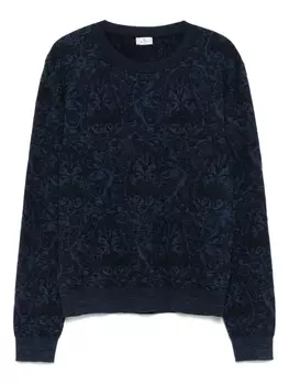 Свитер с узором пейсли ETRO, синий