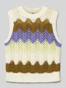 Свитер с узором по всей поверхности Blue Effect, экрю