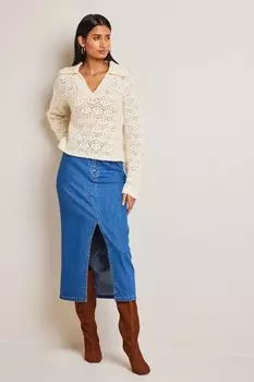 Свитер с узором «пуанты» Next, белый