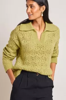 Свитер с узором «пуанты» Next, зеленый