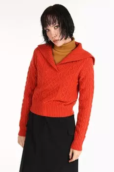 Свитер с узором «восьмерка» Colin'S, красный