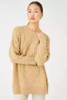 Свитер с узором «восьмерка» Koton, коричневый