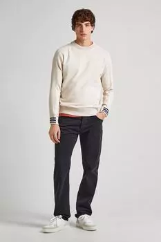 Свитер с узором «восьмерка» на спине Pepe Jeans London, бежевый