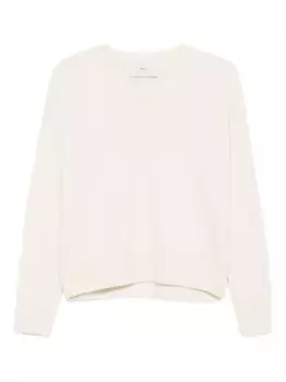 Свитер с V-образным вырезом AMI Paris, нейтральный