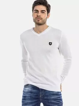 Свитер с v-образным вырезом CIPO & BAXX Sweater, белый