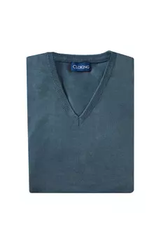 Свитер с V-образным вырезом Cloking, синий