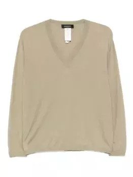 Свитер с V-образным вырезом Fabiana Filippi, зеленый