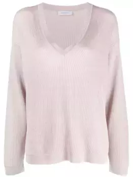 Свитер с V-образным вырезом и блестками Fabiana Filippi, розовый