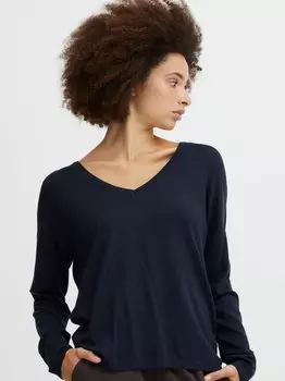 Свитер с v-образным вырезом Ichi, синий