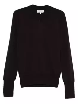 Свитер с V-образным вырезом из мериносовой шерсти Studio Nicholson, коричневый