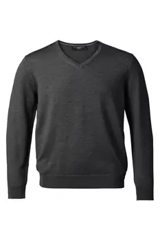 Свитер с V-образным вырезом из шерсти мериноса Charles Tyrwhitt, серый