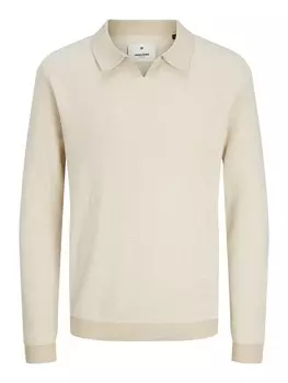 Свитер с v-образным вырезом JACK & JONES Sweater, кремовый