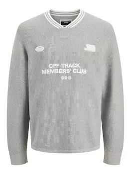 Свитер с v-образным вырезом JACK & JONES Sweater, серый