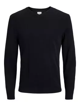 Свитер с v-образным вырезом JACK & JONES Sweater, черный