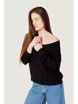 Свитер с v-образным вырезом Jacqueline De Yong, черный