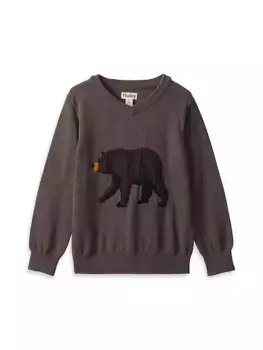 Свитер с V-образным вырезом Little Boy's & Boy's Bear Hatley, цвет brownie melange