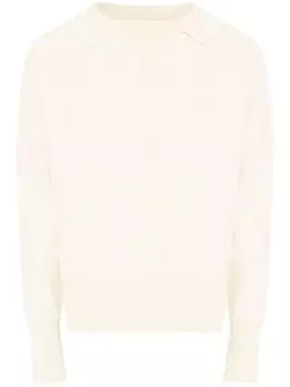 Свитер с V-образным вырезом Maison Margiela, нейтральный цвет