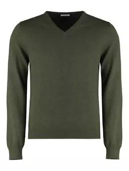 Свитер с V-образным вырезом Malo, зеленый