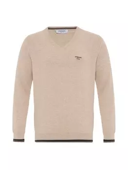 Свитер с v-образным вырезом Moxx Paris Sweater Maxime, бежевый