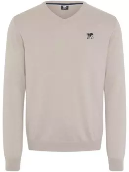 Свитер с v-образным вырезом Polo Sylt Sweater, светло-серый