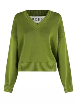 Свитер с V-образным вырезом Rhe, зеленый
