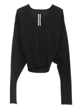 Свитер с V-образным вырезом Rick Owens, черный