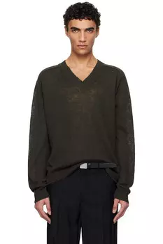 Свитер с V-образным вырезом Rue Our Legacy, зеленый