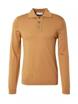 Свитер с v-образным вырезом SELECTED HOMME Sweater SLHTray, карамельный