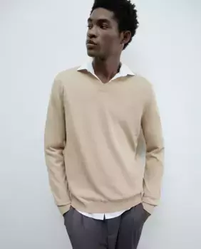 Свитер с V-образным вырезом Sfera, цвет Camel