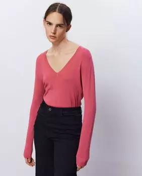 Свитер с V-образным вырезом Sfera, розовый