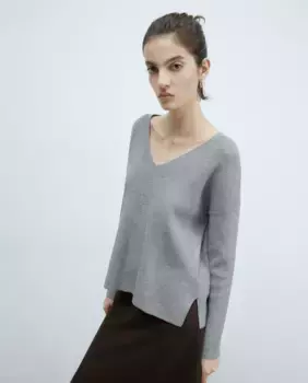Свитер с V-образным вырезом Sfera, серый