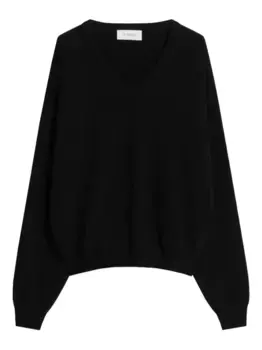 Свитер с V-образным вырезом SPORTMAX, черный