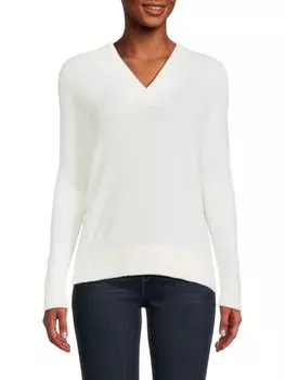 Свитер с V-образным вырезом Stitchdrop, цвет Snow