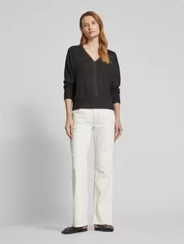 Свитер с V-образным вырезом Street One, антрацит