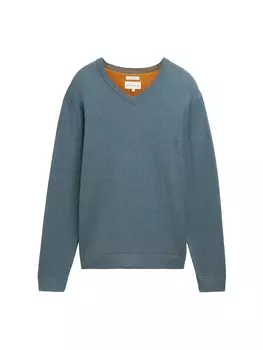 Свитер с v-образным вырезом TOM TAILOR Sweater, коричневый