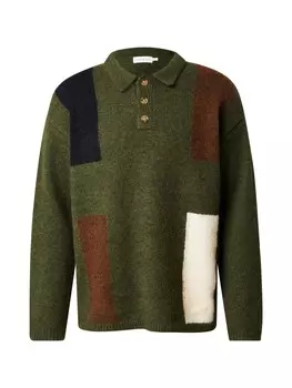 Свитер с v-образным вырезом TOPMAN Sweater, хаки