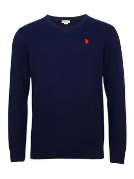 Свитер с v-образным вырезом U.S. POLO ASSN. Sweater, темно-синий