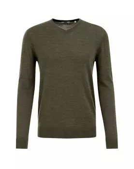 Свитер с v-образным вырезом WE Fashion Sweater, темно-зеленый